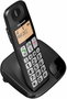 Panasonic KX-TGE310SP Teléfono inalámbrico con teclas grandes, Negro